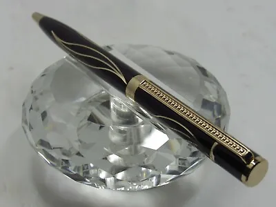 Gorgeous High Quality Montefiore Etched Gold And Black Twist Bp Pen • $55.99