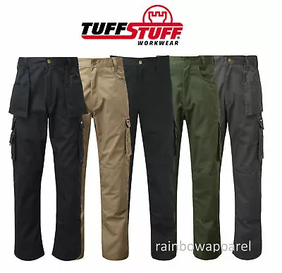 £19.95 • Buy Mens Tuff Stuff Pro Work Trouser Premium Combat Cargo Style Knee Pad Pockets 711