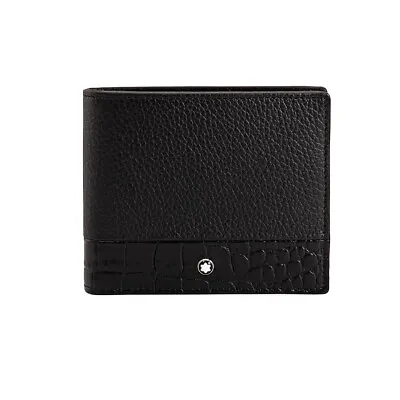 Montblanc Meisterstuck Soft Grain Black Leather Men's Wallet 6CC #118752 • $315.95