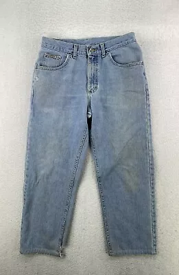 Vintage Lee Mens 29x25* Stone Wash Distressed Stain Straight Leg Jeans • $11.66