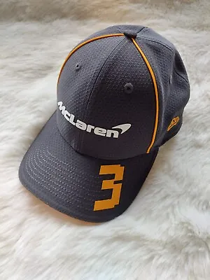 McLaren F1 Daniel Ricciardo 3 Baseball Cap Adult Adjustable One Size Grey Orange • £25