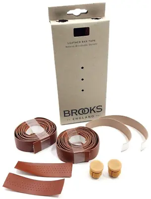 Brooks Classic Leather Bar Tape 3 X 210cm 2 Rolls End Plugs Honey Brown • $54.86