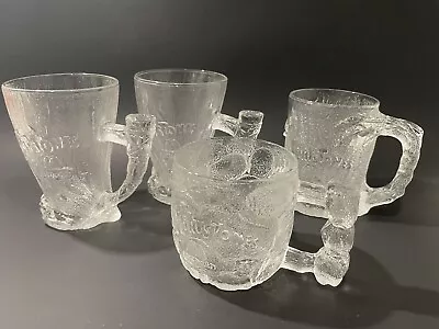 Set Of 4 Flinstone’s McDonalds Glasses 1993 Rocky Road 2 Mammoth Tree Mendous • $15