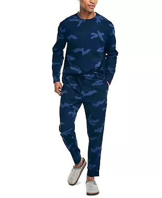 Nautica Mens Waffle Pajama Pant Set Navy Camo XL • $30