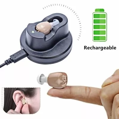 Mini Digital Rechargeable Hearing Aids In Ear Enhancer Sound Voice Amplifier AU • $26.66