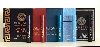 Versace Perfume Collection For Men Sample Spray Vials Set Of 5 • $16.99