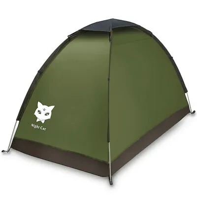 Night Cat Backpacking Camping Tent With Rainfly And Carry Bag 1/2 Person • $49.98