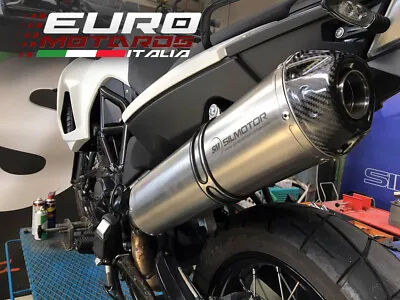 BMW F800 GS 2008-2017 Silmotor Exhaust Slip-On Oval Silencer Carbon Cap New • $432.90