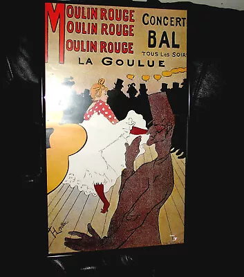 Vintage Poster Print Of Moulin Rouge By Henri De Toulrouse Lautrec Concert Bal • $425