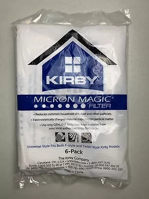 KIRBY VACUUM CLEANER WHITE Micron Magic BAGS F STYLE & Twist Style Pack Of 6 New • $13.99