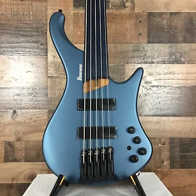 Ibanez EHB1005F Fretless 5-string Bass Guitar Artic Ocean Matte Gig Bag #159 • $1299.99