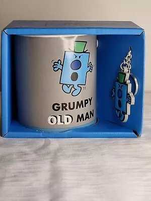 NEW Mr Men MR GRUMPY  Grumpy Old Man  Mug & Keyring Boxed Gift Set - Dad/Grandad • £7.49