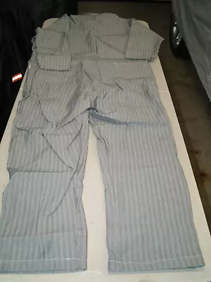 COVERALLS SIZE 52-2XL Fisher Stripe/Herringbone NWOT • $25