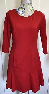 REVIEW Red Ponte 3/4 Sleeve Dress Size 10 • $20