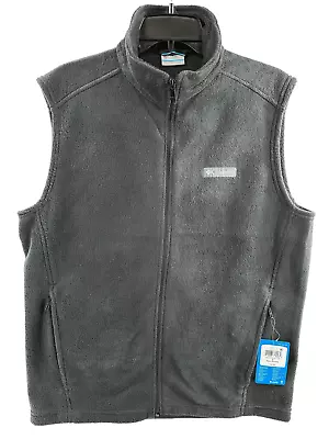 Columbia Full Zip Fleece Vest Charcoal Size Mens XL Brand New • $25