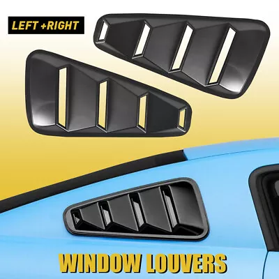 1/4 Quarter Side Window Louvers Scoop Cover Vent For 05-14 Ford Mustang Coupe EC • $25.99