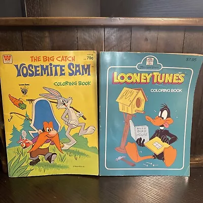 Vintage Looney Tunes & Yosemite Sam Coloring Books Warner Bros 1978 1992 *USED* • $8