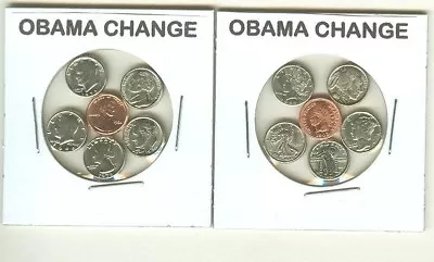 Obama Change - 10 Mini Coin Sets - 5 Of Each Type. • $17.50