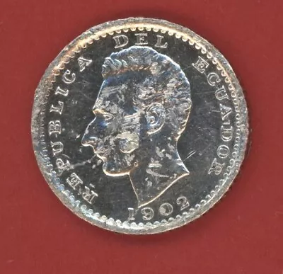 Ecuador  Un Decimo   1902 Lima  Km 50.3  Au. • $38.50