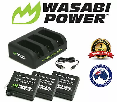 Wasabi Power Battery Or Dual/Triple USB Charger Kit For GoPro HERO4 HERO3 3+ • $25.95