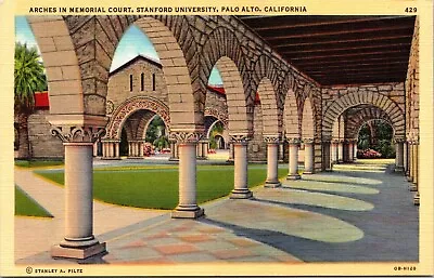 California Stanford University Arches Memorial Court Unposted Vintage Postcard • $9.89