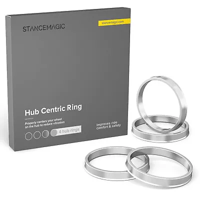 4pc Aluminum Hub Centric Rings | 67.1mm Car To 73.1mm Wheel Bore | Centering • $12.25