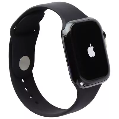 Apple Watch HERMES Series 7 (GPS + LTE) A2477 45mm Space Blk SS/Black Sp Band • $304.45