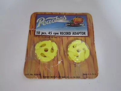 Peaches 45 RPM Record Adapters 10 Pieces Vintage 1977 Made In The U.S.A • $9.99