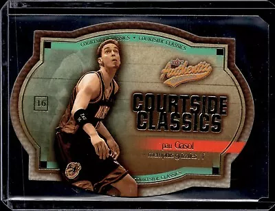 2002-03 Fleer Authentix #15CC Paul Gasol Courtside Classics Die Cut Insert • $5