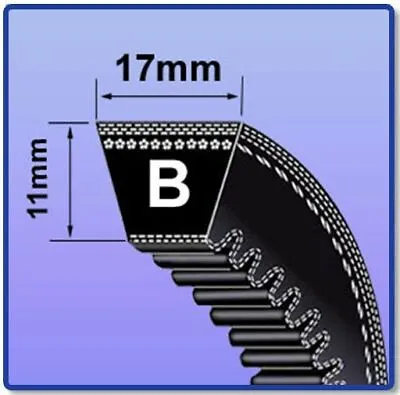 Bx B Section Cogged V Belt Sizes Bx22 - Bx55 V Belt 17mm X 11mm Vee Belt Mc • £6.99