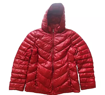 Marc New York Andrew Marc Premium Down Blend Coat Puffer Jacket Red Sz L • $39.99