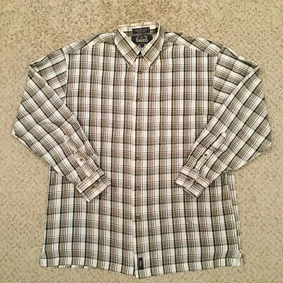 $17.50 • Buy BD Baggies Button Up Shirt Mens Medium Beige/Green Chatham Plaid Long Sleeve