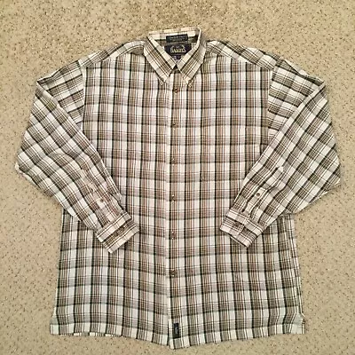 $17.50 • Buy BD Baggies Button Up Shirt Mens Medium Beige/Green Chatham Plaid Long Sleeve