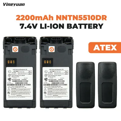 2PC 2200mAh NNTN5510DR ATEX Replacement Battery For Motorola GP380EX GP340EX • $94.99