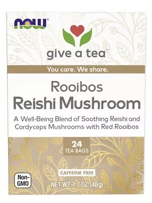 Now Foods Rooibos Reishi Mushroom Tea 24 Ct Box • $8.51