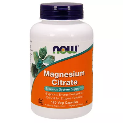 £17.66 • Buy NOW Foods Magnesium Citrate 120 Veg Capsules, Fatigue, Muscle And Bone Health