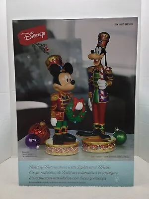 Disney Christmas Holiday Nutcrackers Mickey Mouse & Goofy Lights Music 2022 NEW • $115