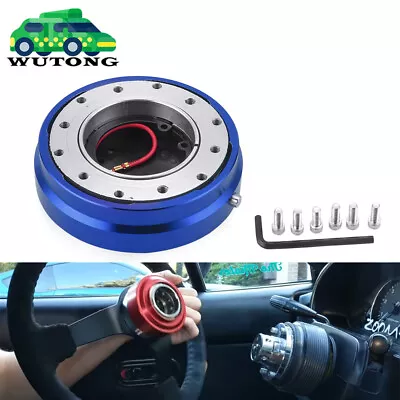 Universal Thin 6 Hole Steering Wheel Quick Release Hub Adapter Snap Off Boss Kit • $19.99