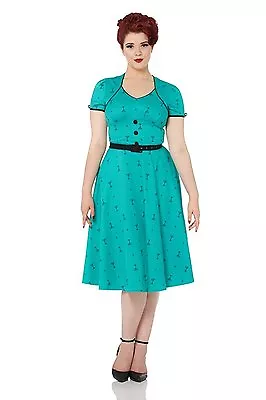 Voodoo Vixen Rockabilly Retro 50's Swing Martini Tattoo Pin Up Dress Dra2484 • $23.64