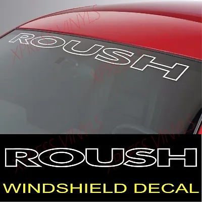 Ford Mustang ROUSH Windshield Vinyl Decal Sticker Custom Vehicle Logo WHITE • $15.04