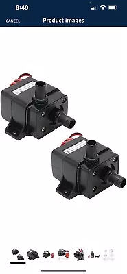 Mini Water Pump Quiet 12V 240L/H Brushless Motor Submersible Pool Water Pump 2pk • $5