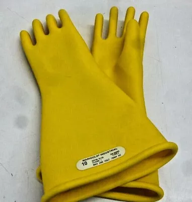 NEW!! MARIGOLD Yellow Electrical Gloves 1 Class Size 10 CLASS 1 Y 16 • $65