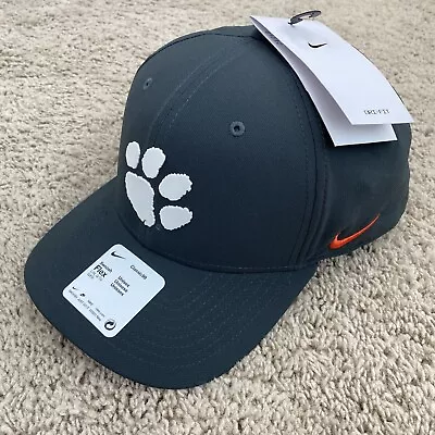 Nike Clemson Tigers Classic99 Gray Dri-Fit Flex Hat Logo Swoosh L/XL Unisex Cap • $27.97