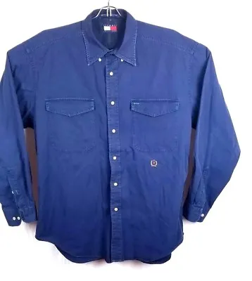 Tommy Hilfiger Vintage Men L (32/33) 16.5 TLC The Lifetime Collard Collard Shirt • $16.25