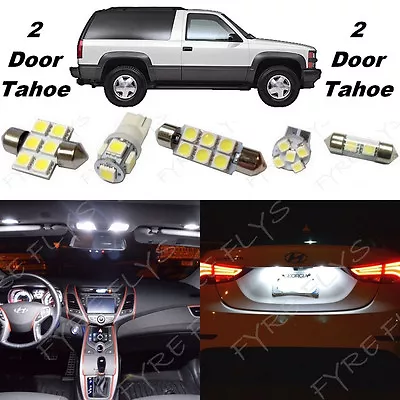 16x White LED Lights Interior Package Kit For 1992-1999 2 Door Tahoe/Yukon CT4W • $22.09