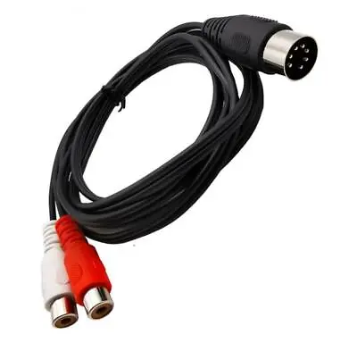 7 Pin DIN Male To 2 Dual RCA Female Jack Audio Splitter Cable 1.5m • £9.95