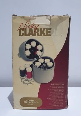 NICKY CLARKE Frizz Control Heated Rollers Compact Travel Complete Set With Pins. • £10