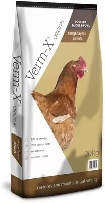 Copdock Mill Poultry Chicken Verm-X Original Range Layers Pellets Duck Fowl 20Kg • £25.20