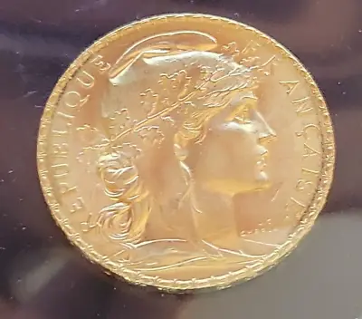 1913 French 20 Francs Gold Rooster Coin • $500