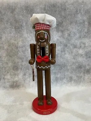 Wooden Christmas Gingerbread Man Baker Cookie Nutcracker 14  Tall 2013 Sears B5 • $25